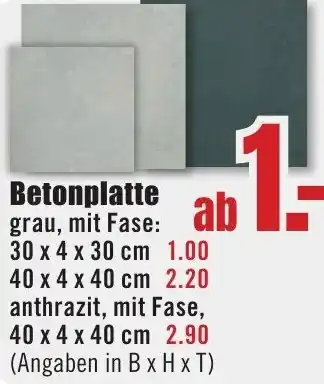 B1 Discount Baumarkt Betonplatte Angebot