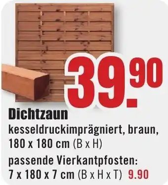 B1 Discount Baumarkt Dichtzaun Angebot