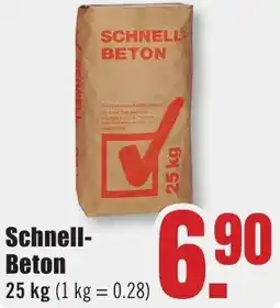 B1 Discount Baumarkt Schnell Beton Angebot