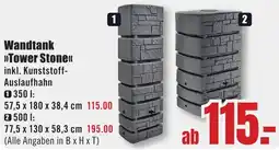 B1 Discount Baumarkt Wandtank Tower Stone Angebot