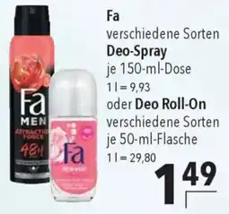 CITTI Markt Fa Deo-Spray oder Deo Roll-On Angebot
