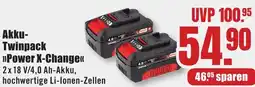 B1 Discount Baumarkt Einhell Akku Twinpack Power X-Change Angebot