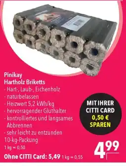 CITTI Markt Pinikay Hartholz Briketts Angebot