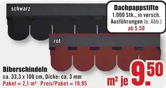 B1 Discount Baumarkt Biberschindeln Angebot