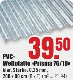 B1 Discount Baumarkt PVC-Wellplatte Prisma 76/18 Angebot