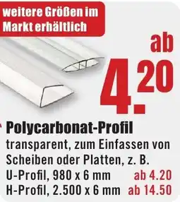 B1 Discount Baumarkt Polycarbonat-Profil Angebot