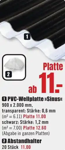 B1 Discount Baumarkt PVC-Wellplatte Sinus Angebot