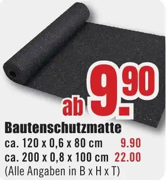 B1 Discount Baumarkt Bautenschutzmatte Angebot