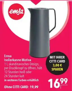 CITTI Markt Emsa Isolierkanne Motiva Angebot