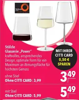 CITTI Markt Stölzle Glasserie,,Power" Angebot