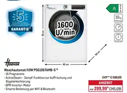 METRO HOOVER Waschautomat H3W PS6106TAMB-S Angebot