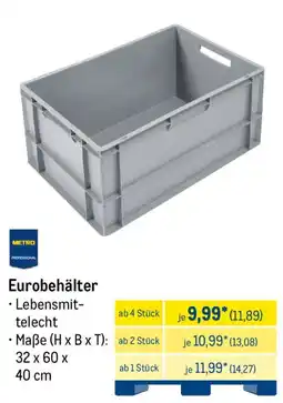 METRO METRO PROFESSIONAL Eurobehälter Angebot