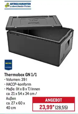 METRO METRO PROFESSIONAL Thermobox GN 1/1 Angebot