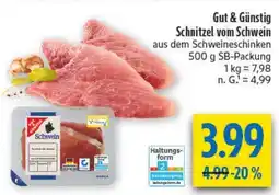 diska Gut & Günstig Schnitzel vom Schwein Angebot