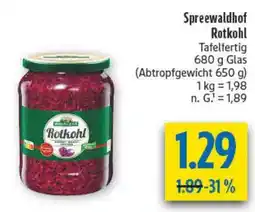 diska Spreewaldhof Rotkohl Angebot