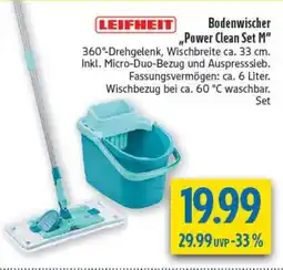 diska LEIFHEIT Bodenwischer ,,Power Clean Set M" Angebot