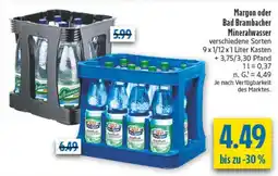 diska Margon oder Bad Brambacher Mineralwasser Angebot
