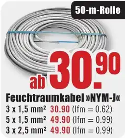 B1 Discount Baumarkt Feuchtraumkabel NYM-J Angebot