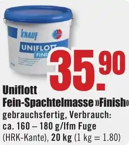 B1 Discount Baumarkt Uniflott Fein-Spachtelmasse Finish Angebot
