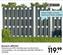 Hellweg HARTMANN Zaunserie,,WPC/Alu" Angebot
