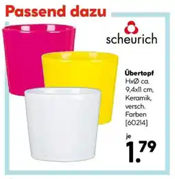 Hellweg scheurich Übertopf Angebot