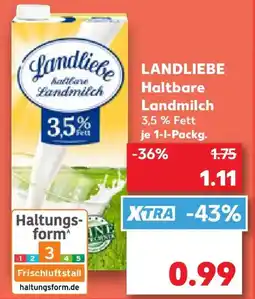 Kaufland LANDLIEBE Haltbare Landmilch Angebot