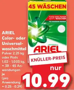 Kaufland ARIEL Color oder Universalwaschmittel Angebot