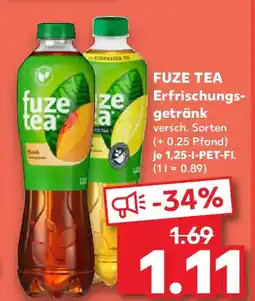 Kaufland FUZE TEA Erfrischungs getränk Angebot