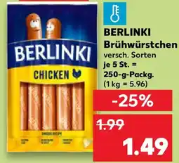 Kaufland BERLINKI Brühwürstchen Angebot