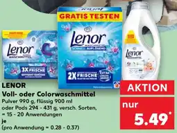 Kaufland LENOR Voll- oder Colorwaschmittel Angebot