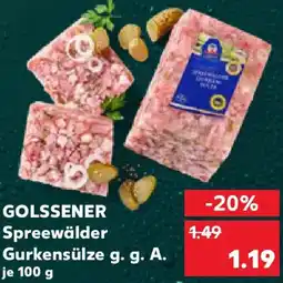 Kaufland GOLSSENER Spreewälder Gurkensülze g. g. A. Angebot