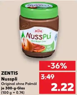 Kaufland ZENTIS Nusspli Angebot
