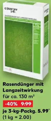 Kaufland COUNTRY Side Rasendünger mit Langzeitwirkung Angebot