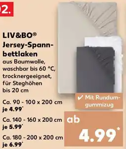 Kaufland LIV&BO Jersey-Spannbettlaken Angebot