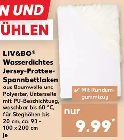 Kaufland LIV&BO Wasserdichtes Jersey-Frottee Spannbettlaken Angebot