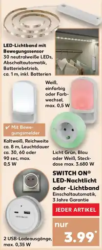 Kaufland SWITCH ON LED-Nachtlicht oder Lichtband Angebot