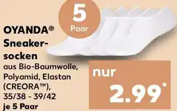 Kaufland OYANDA Sneakersocken Angebot