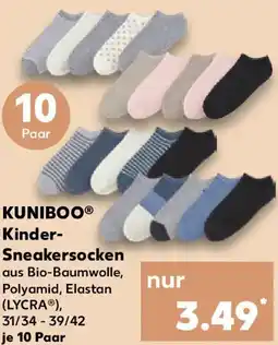Kaufland KUNIBOO Kinder Sneakersocken Angebot
