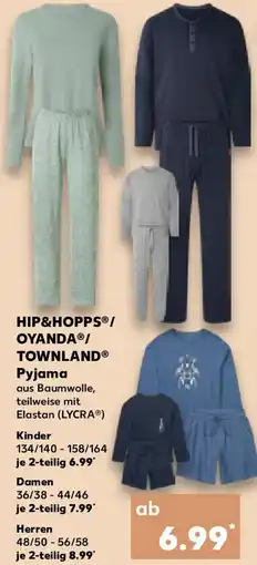 Kaufland HIP&HOPPS/ OYANDA/ TOWNLAND Pyjama Angebot