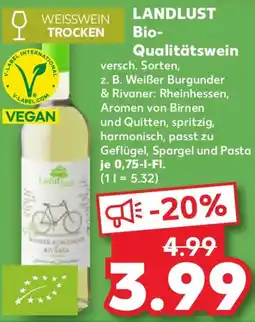 Kaufland LANDLUST Bio Qualitätswein Angebot