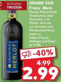 Kaufland GRAND SUD Franz. Wein Angebot