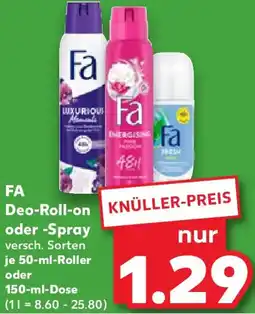Kaufland FA Deo-Roll-on oder Spray Angebot
