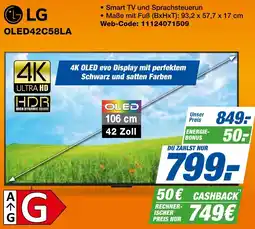 expert Techno Land LG OLED42C58LA Angebot