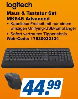 expert Techno Land logitech Maus & Tastatur Set MK545 Advanced Angebot
