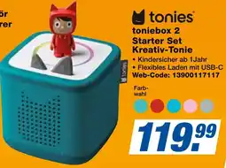 expert Techno Land tonies toniebox 2 Starter Set Kreativ-Tonie Angebot