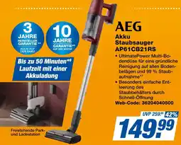 expert Techno Land AEG Akku Staubsauger AP61CB21RS Angebot