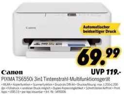 MEDIMAX Canon PIXMA TS6550i 3in1 Tintenstrahl-Multifunktionsgerät Angebot