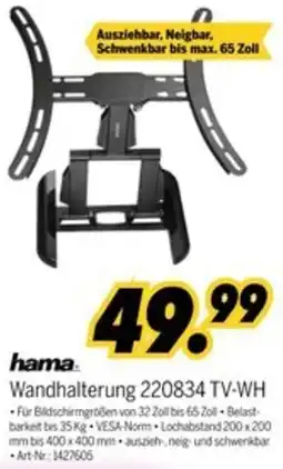 MEDIMAX hama Wandhalterung 220834 TV-WH Angebot