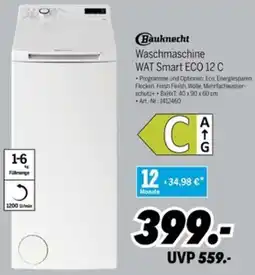MEDIMAX Bauknecht Waschmaschine WAT Smart ECO 12 C Angebot