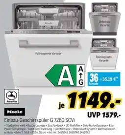 MEDIMAX Miele Einbau-Geschirrspüler G 7260 SCVi Angebot